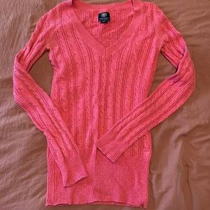 American Eagle cable knit v-neck sweater